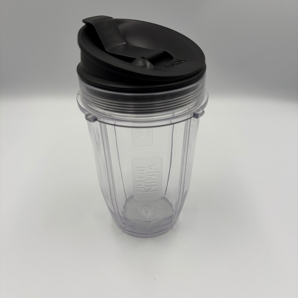 Ninja Blender Cup 18oz Clear Nutri Ninja Sip and Seal Lid Replacement Accessory